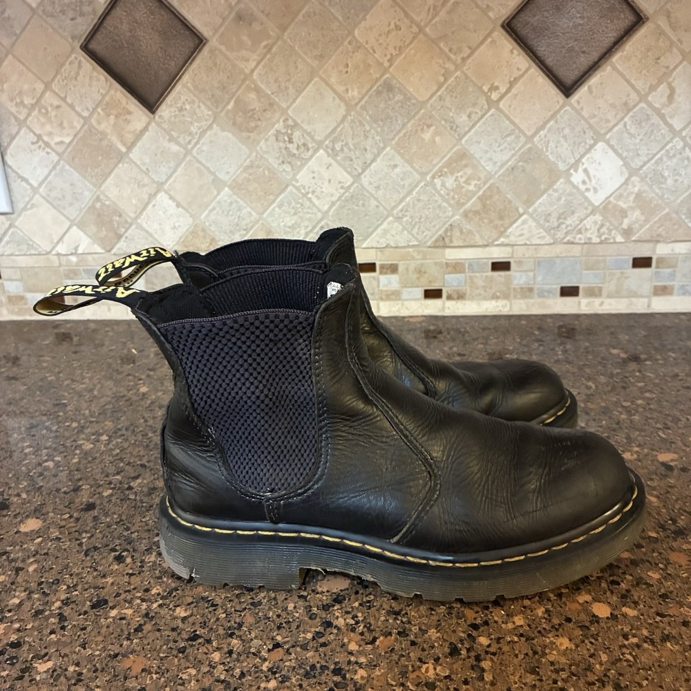 Dr Martens Chelsea Safety Boots EH ASTM F2892-18 Black Leather Mens 7 / Womens 8